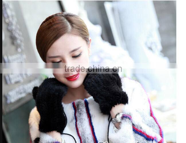Real Mink fur Gloves For women High fashion Luxury Mink fur winter fur gloves