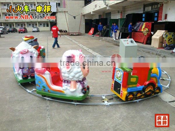 Electric train with track for kiddie's ride