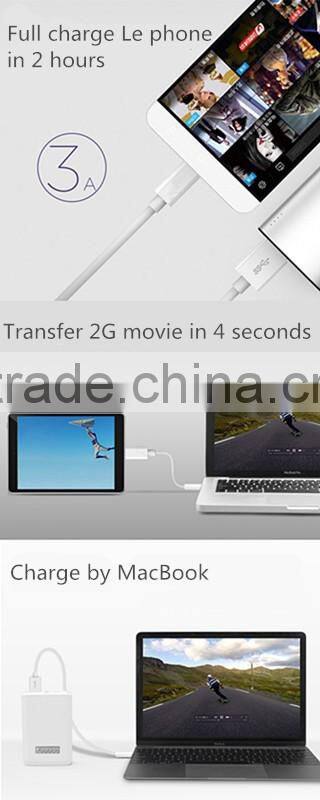 High-speed white type c android usb cable