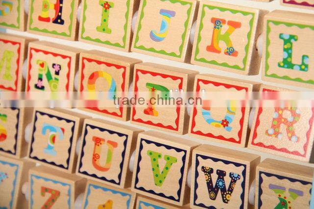 Wooden learn alphabet frame for educational kids toys