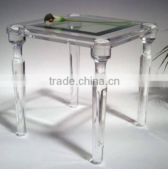 Concise Square Clean Acrylic Tall Coffee Table