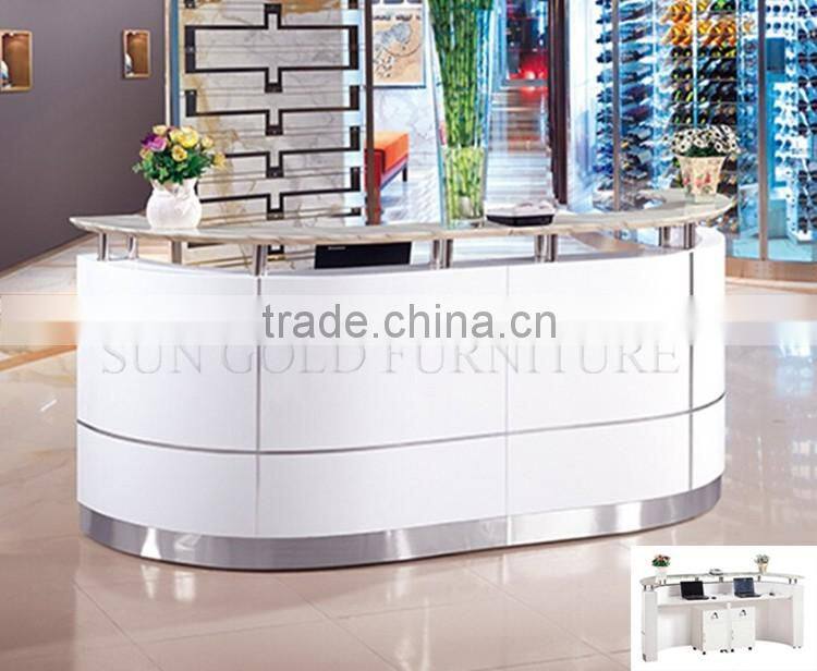 Popular elegant hotel reception counter furniture design (SZ-RTB023)