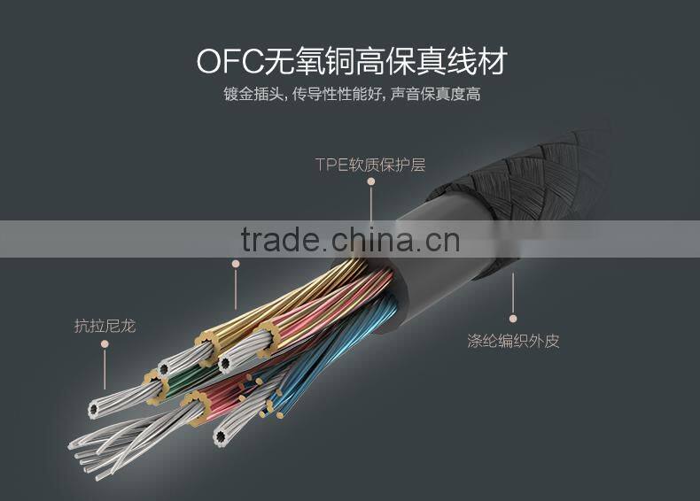 ROCK 3.5mm Audio Cable Y Splitter For iPhone for Android Mobile Phone Fashion 0.3m Audio Video Cable MT-5366