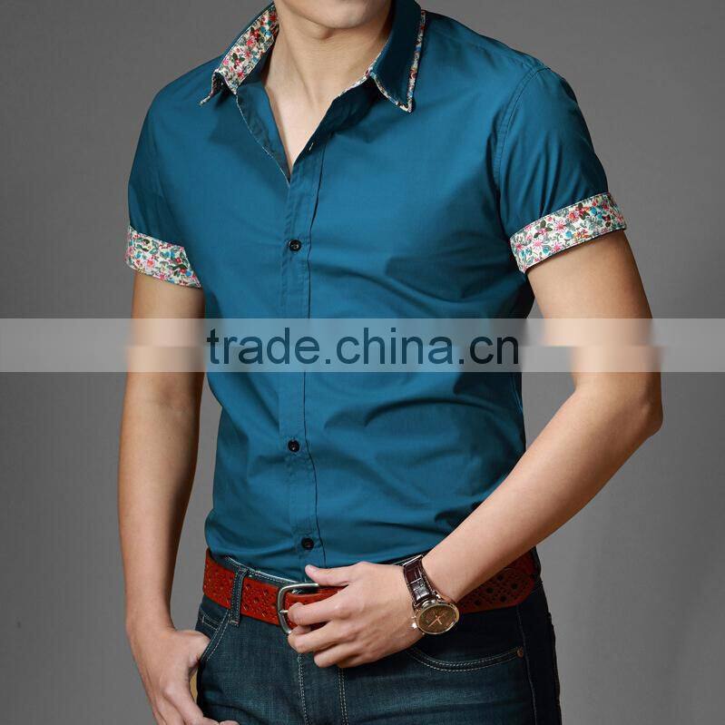 Green Floral Border Business Custom Shirt