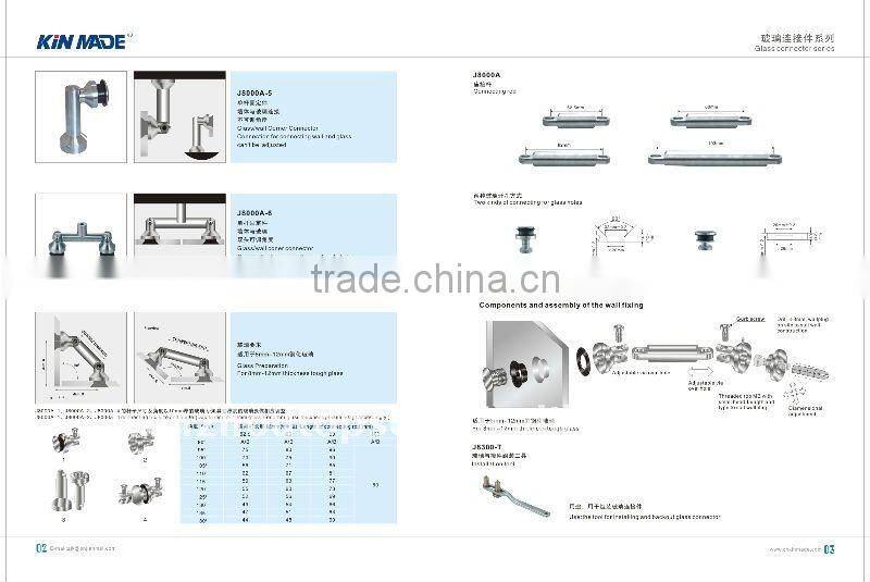 Glass wall corner connector hardware