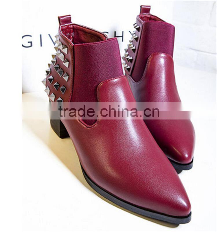 Rivet low heel snow woman pointed infant snow cheap boots