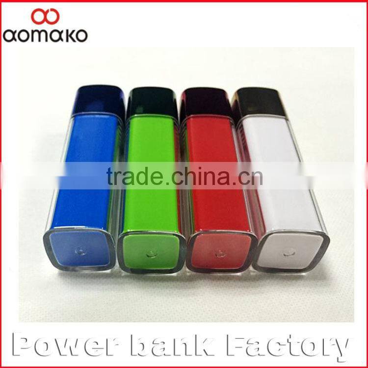 AK-011 High capacity manaul for power bank promotion gift lipstick ROHS Power bank for smartphones