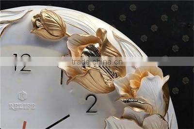 Romantic 3D Flower hanging decoration decorative art wall clock picture/