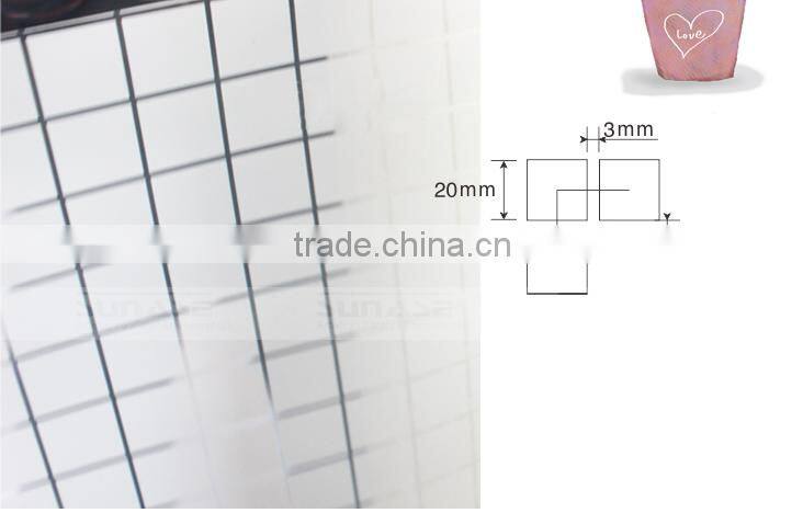 Suzhou home decor PET adhesive stained white square glass window film with best supply