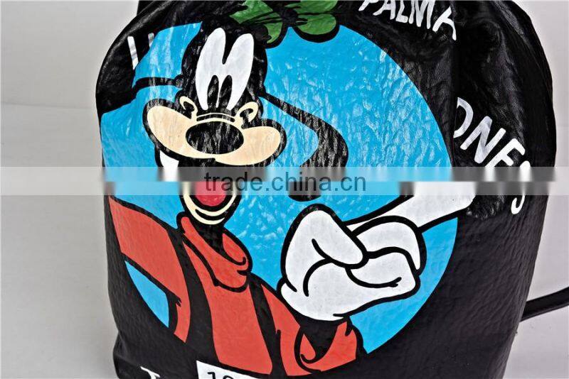 fashion custom printed logo leather elegant tote bag factory