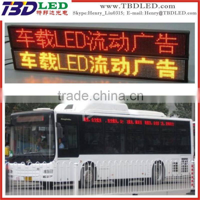 red and yellow double color bold led car screen mini led bus display board