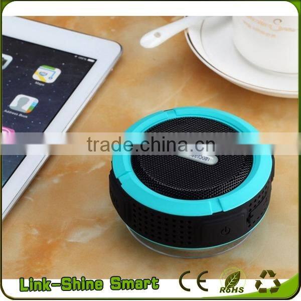 Portable mini bluetooth shower speaker with built-in Mic