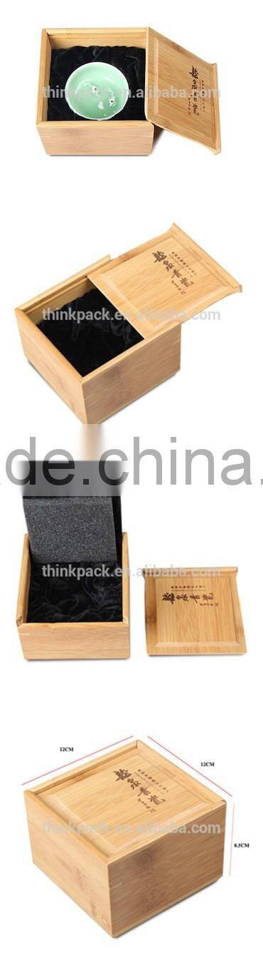 Chinese wooden tea set storage box gift for sale