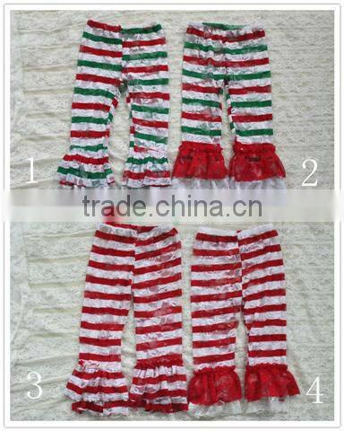 New design , petti lace legging for kids with lace ruffle