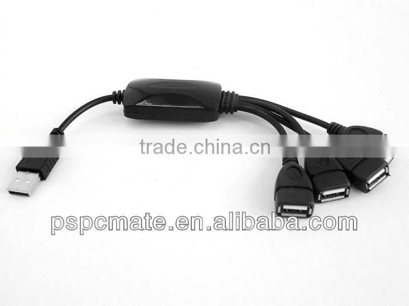 4 -port usb hub with cable design