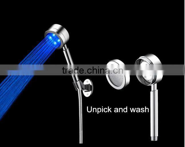 Temperature control shower head colorful handheld shower rain shower for bathe electric faucet