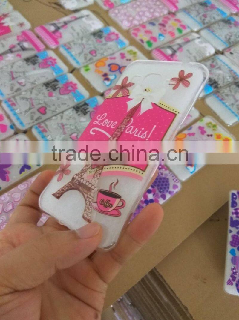 Printed Drop Of Glue 3D Clear Soft Silicon TPU Gel Phone Case Cover for Alcatel