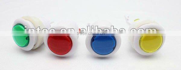 34mm yellow plastic arcade game machine push button switch electric pushbutton switch Momentary