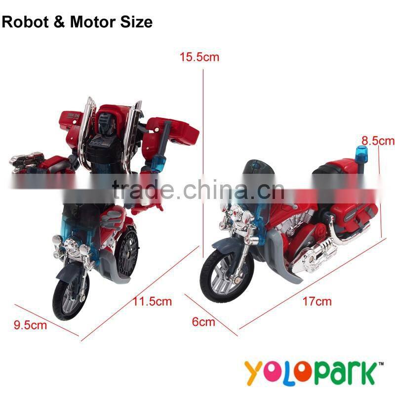 Newest high quality plastic transformable robot motor deformation robot and motor