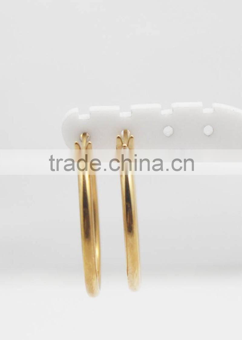 3pcs per set jewelry earrings 316L Stainless steel golden hoop earrings