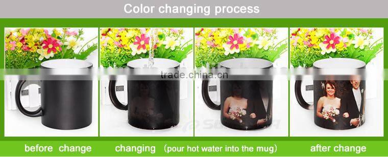 sublimation colour change mug, high quality ceramic mug factory direct supply
