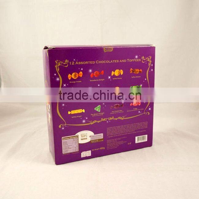 Customized paper box for packing chocolates