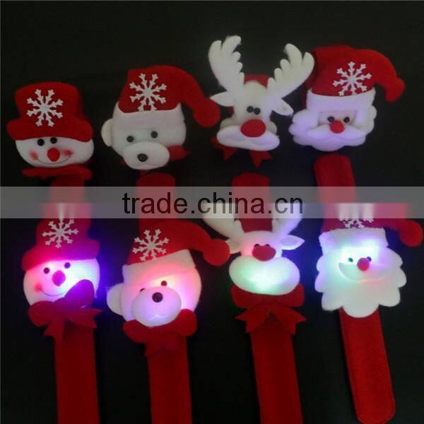 santa claus slap christmas led bracelet custom christmas party bracelet