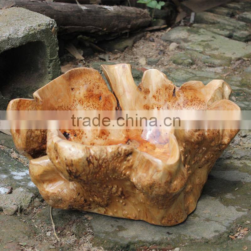 FDA Handmade and Factory Price Wood Root Carving party Bowl