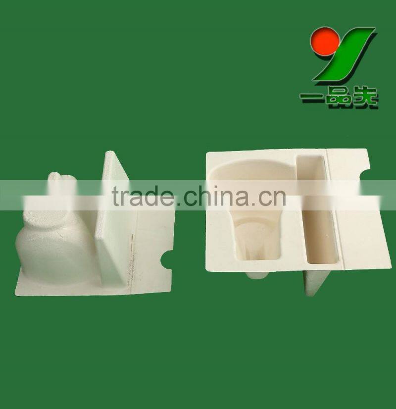 2016 Low price biodegradable environmental molded pulp tray packaging