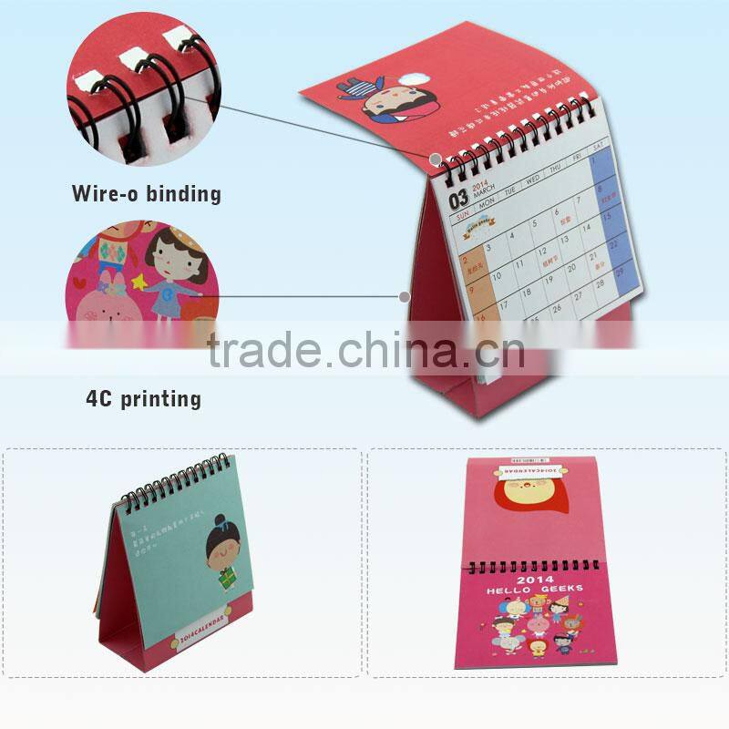 quality custom full color desktop calendar printing