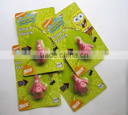 Magic Spongebob growing sponge toys in water growing patrick toy patrick star for baby fun magic growing sponge