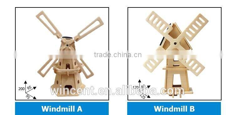 Kids Gift DIY Drawing Wooden Snow White Castle Solar 3D Puzzle Toys