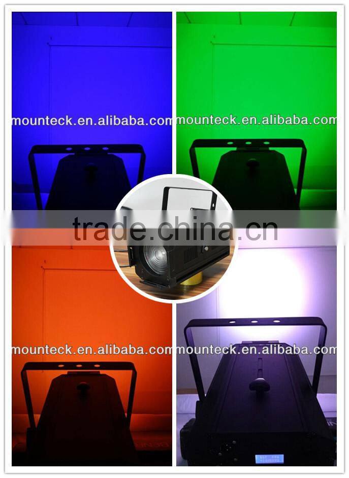 ShenZhen Mounteck Stage fresnel spotlight 150w RGBW Led Theatre spot light hot sales