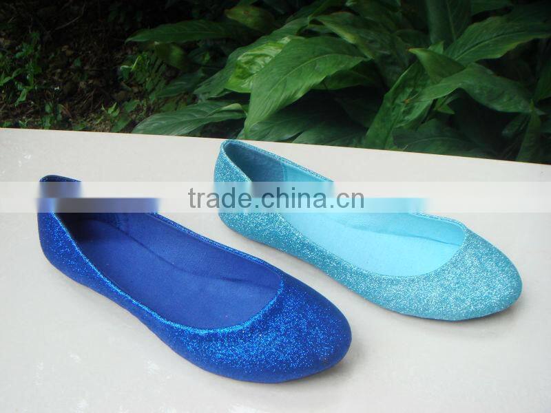 Gold glitter material women gender hot-sell flat dance jazz shoes