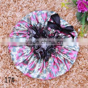 lace bowknot shower bath cap