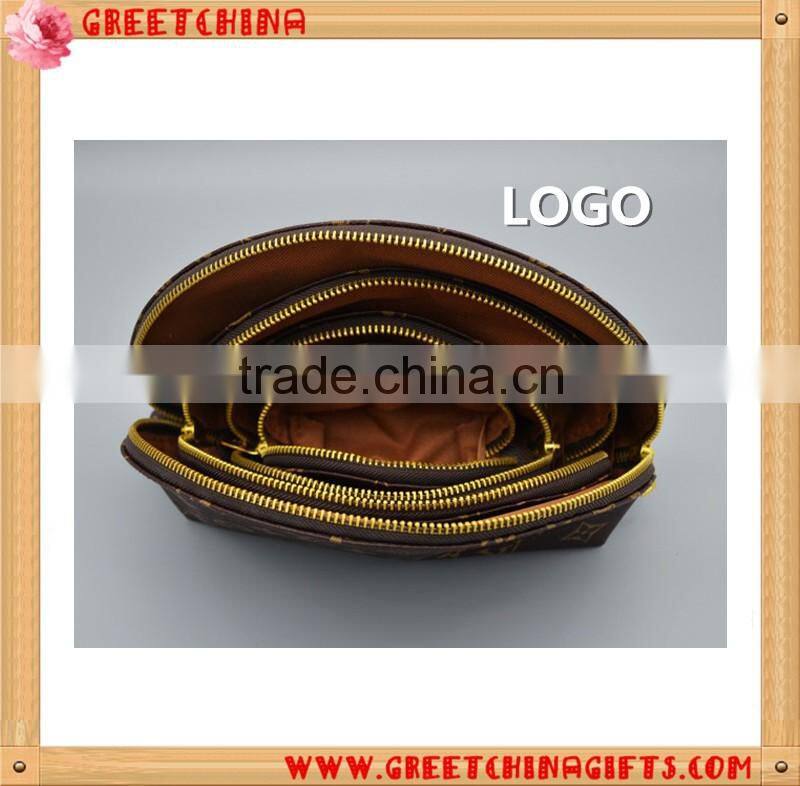 Waterproof 4pcs pu cosmetic zipper bags