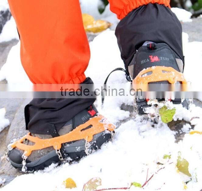 2016 Promotion anti-slip silicone rubber reusable shoe covers rain snow ice climbing crampons