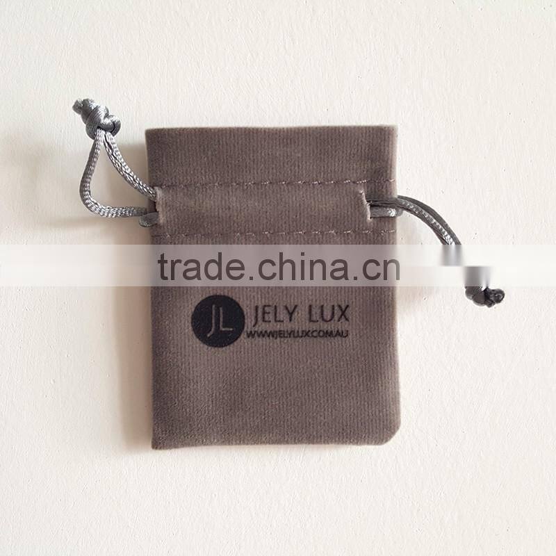 velvet pouch drawstring bag logo