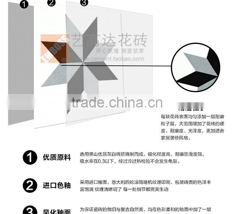 200*200mm black color customized ceramic kitchen tile bathroom wall tile