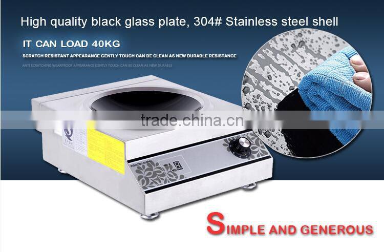Embedded single wok 220V 5000W stainless steel Electric Induction stove button control with five grade