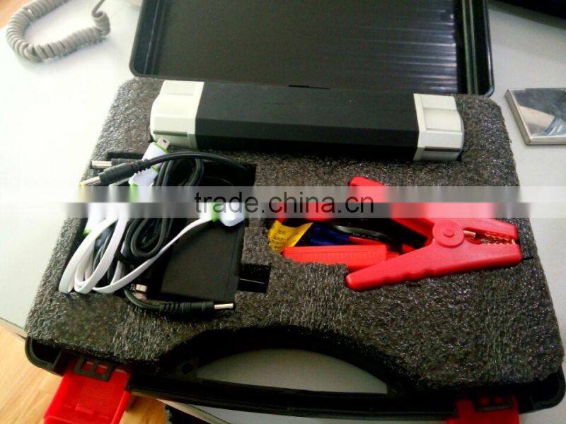 43 USD car jump starter power bank 11400mAh with strong LED torch for 25 meters