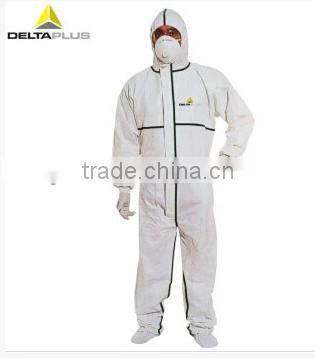 Non woven overall with elastic hood anti-dust anti- chemical splash waterproof working clothes