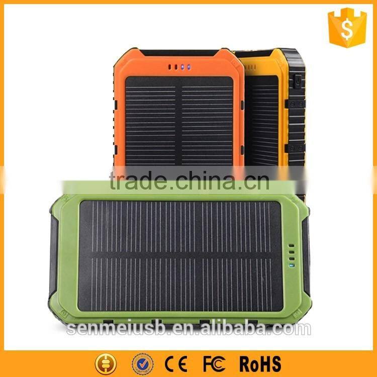 Wholesale UK robust solar power bank 8000mah with strong flashlight