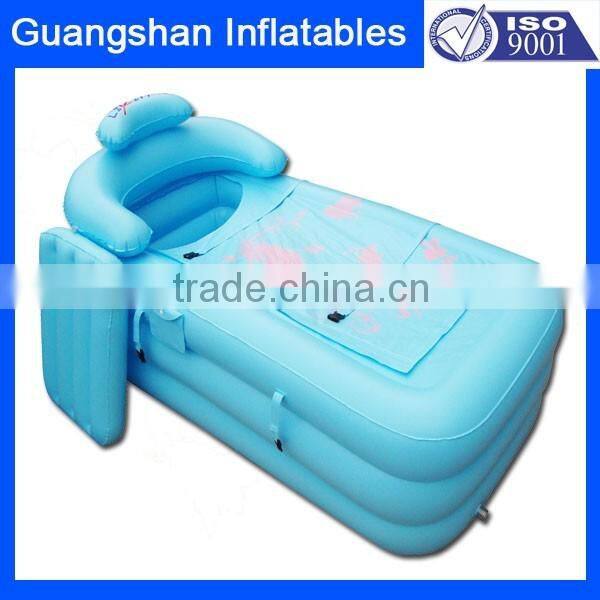 Hot portable plastic inflatable adult bathtub with seat