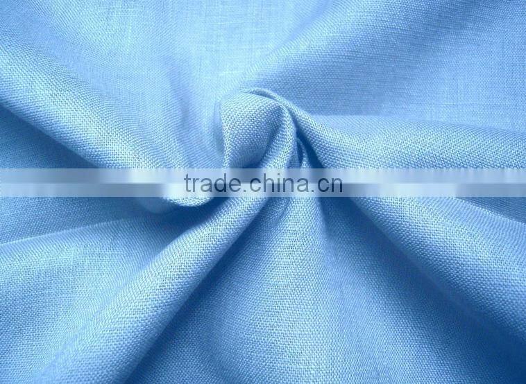 China supply 100% linen fabric 14*14/50*54 dyed linen fabric