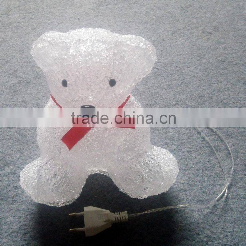 16L fairy white Acrylic bear christmas lights for christmas, party, holiday, home decorations