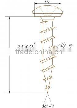 Screw for aluminium windowsills with washer