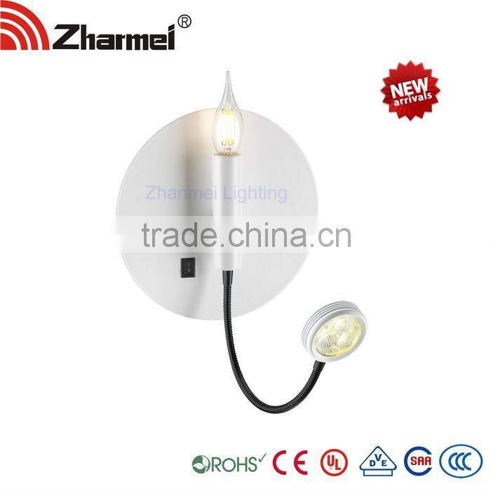 Square fabric Modern E14+LED Wall Lamp,bedside lamp