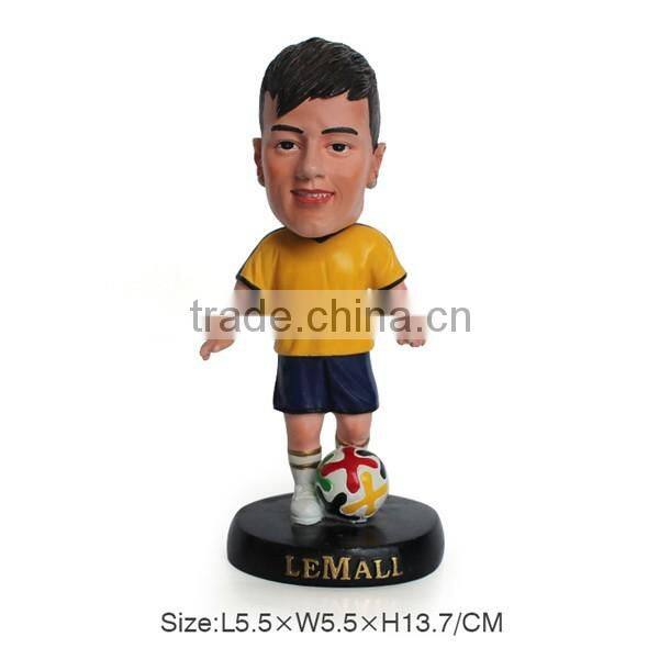 Neymar Human Bobble Head Soccer Player Statue Figurine With soccer Bobbleheads
