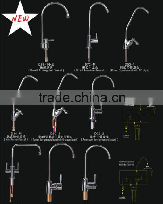 Modern kitchen faucet brass chrome double switch non-pressure faucet